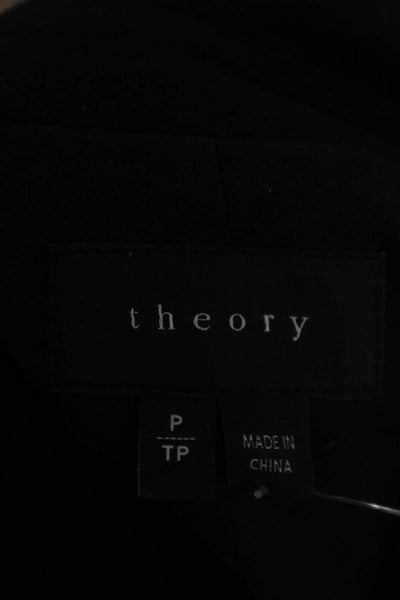 Theory Womens Cotton Blend Full Zip Long Sleeve Motorcycle Jacket Gray Size P