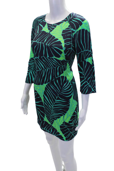 Lilly Pulitzer Women's Short Sleeves Multicolor Mini Shift Dress Size 0