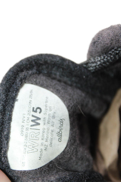 Allbirds Womens Lace Up Rubber Sole Athletic Sneakers Charcoal Gray Size 5