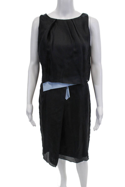 Carolina Herrera Womens Sleeveless Scoop Neck Lined Dress Black Size 06
