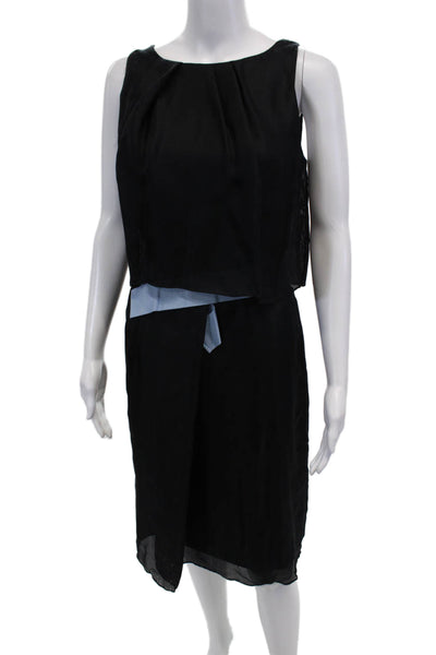 Carolina Herrera Womens Sleeveless Scoop Neck Lined Dress Black Size 06