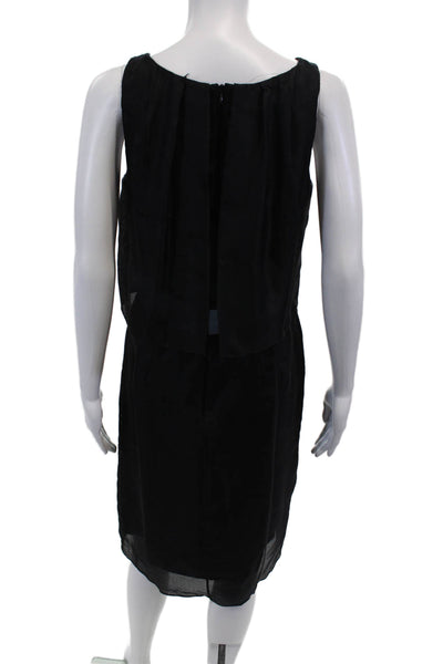 Carolina Herrera Womens Sleeveless Scoop Neck Lined Dress Black Size 06