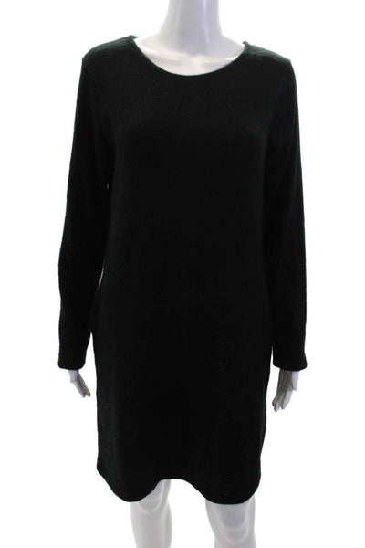 M Made In Italy Womens Long Sleeves Pullover Sweater Dress Black Size Small