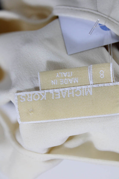 Michael Kors Women's Round Neck Sleeveless Color Block Mini Dress Black Size 8