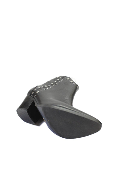 MARC FISHER LTD Womens Pointed Toe Cowboy Ankle Boots Black Size 9.5 Medium