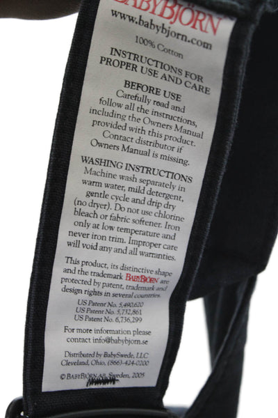 Baby Bjorn Supported Head Adjustable Padded Straps Baby Carrier Black One Size