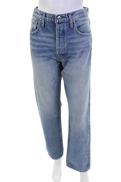 Joes Women's Button Fly Five Pocket Straight Leg Medium Wash Denim Pants Size 31