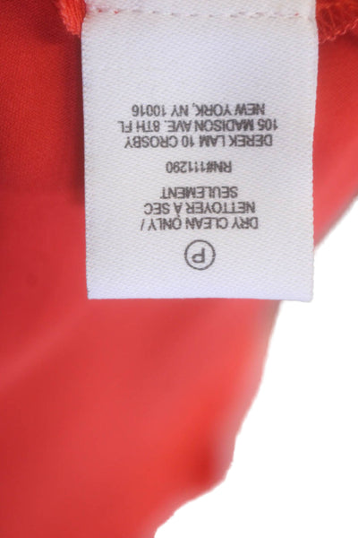 10 Crosby Derek Lam Womens Textured Sleeveless V-neck Tank Blouse Red Size 04