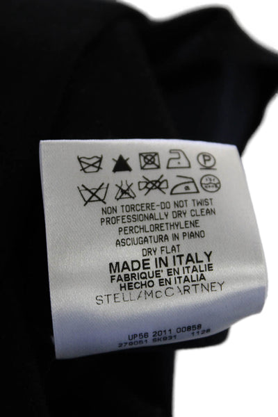 Stella McCartney Womens Back Zip Crew Neck Knit Sheath Dress Navy Black IT 44