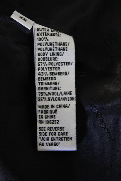 Jane Post Women's Long Sleeves Double Breasted Jacket Black Size XS