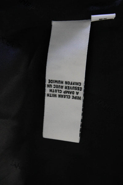 Jane Post Women's Long Sleeves Double Breasted Jacket Black Size XS