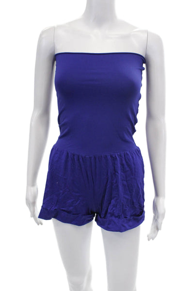 Eres Womens High Rise Pull On Athletic Control Top Shorts Blue Size Small