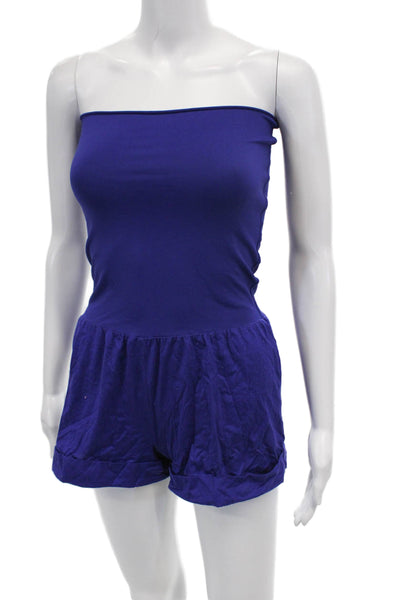 Eres Womens High Rise Pull On Athletic Control Top Shorts Blue Size Small