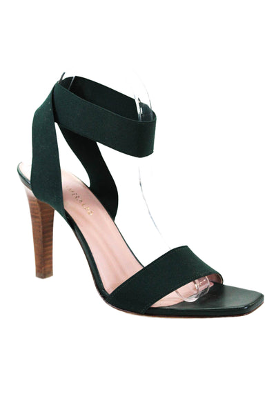 Ilio Smeraldo Womens Wrapped Ankle Detail Square Toe Heels Green Size EUR 39