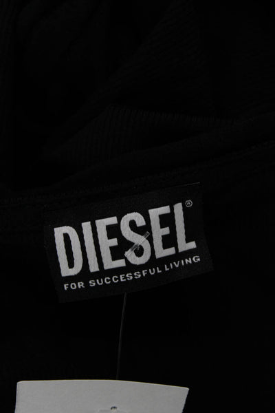Diesel Womens Long Sleeve Casual Hook & Eye Maxi Bodycon Dress Black Size XS
