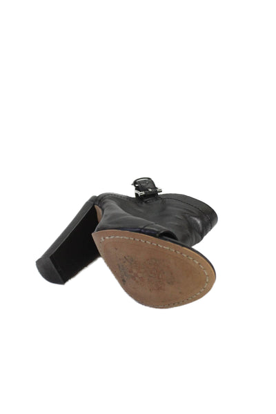 Vince Camuto Womens Textured Open Toe Lined Buckle Ankle Strap Heels Black Size