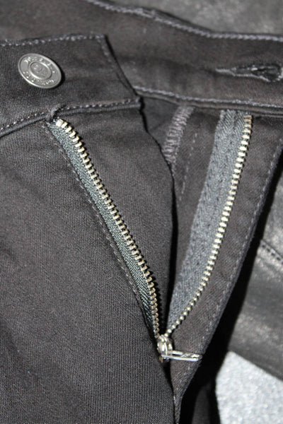 Current/Elliott Womens Zipper Fly High Waist Stiletto Skinny Jeans Black Size 28
