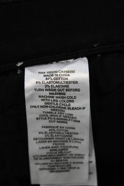 Current/Elliott Womens Zipper Fly High Waist Stiletto Skinny Jeans Black Size 28