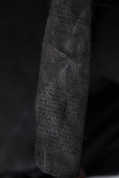 Rick Owens Men's Button Closure Color Block Bootcut Pants Black Size 32