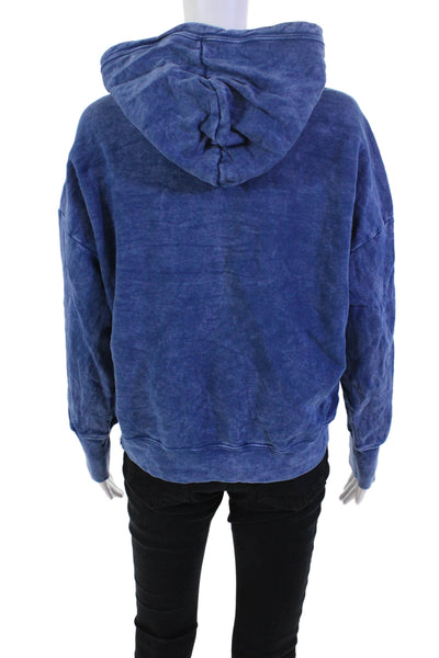 Sundry Womens Pullover Oversized Pocket Front Hoodie Sweatshirt Blue Size 1