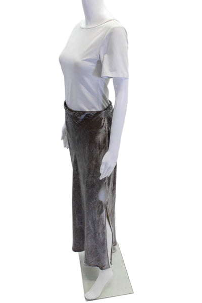 Madewell Womens Silk Blend Pull On Side Slit Maxi Skirt Brown Size 6