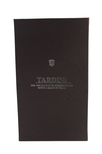 Tardini Mens Ostrich Skin Lace Up Oxford Dress Shoes Black Size 8