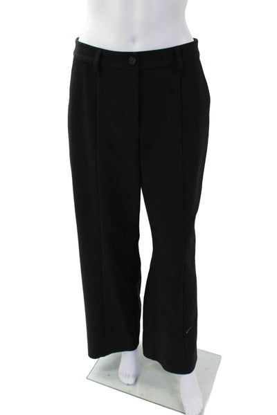 Drew Womens Cotton High Rise Pleated Wide Leg Razi Pants Black Size 6
