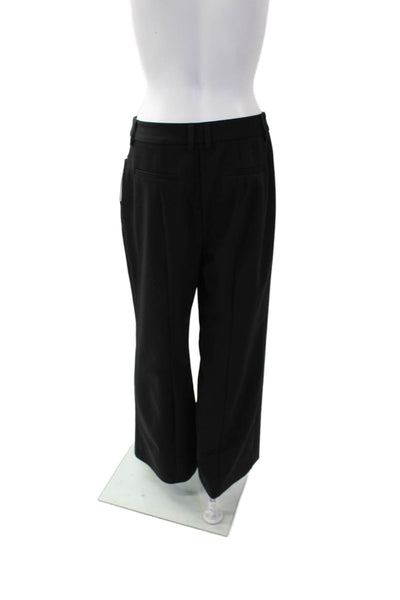 Drew Womens Cotton High Rise Pleated Wide Leg Razi Pants Black Size 6