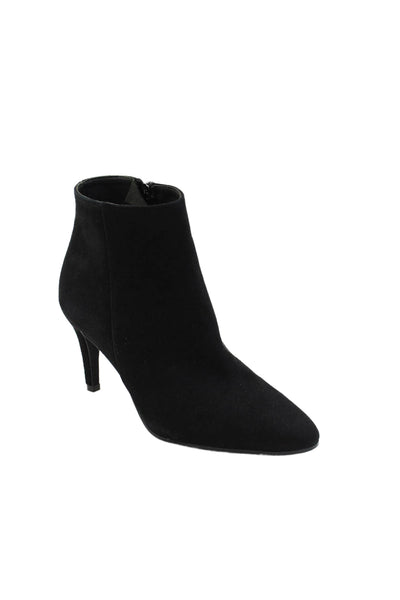 Cordani Womens Suede Zip Up Pointed Toe Nadia Ankle Boots Black Size 37 7