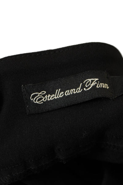 Estelle & Finn Womens Stretch Mid-Rise Dress Skinny Pants Solid Black Size 0