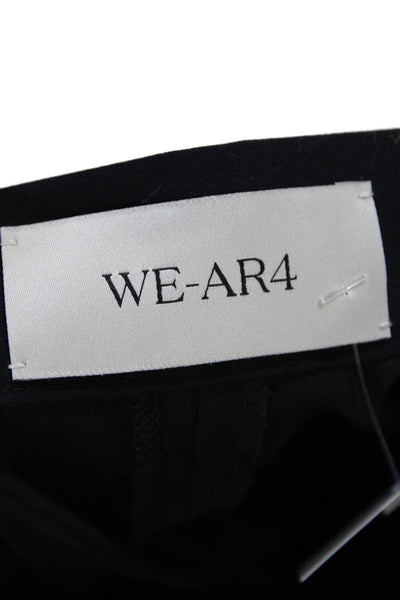 WE.AR4 Womens Hook Closure Flat Front Wide Leg Trouser Navy Blue Size XS