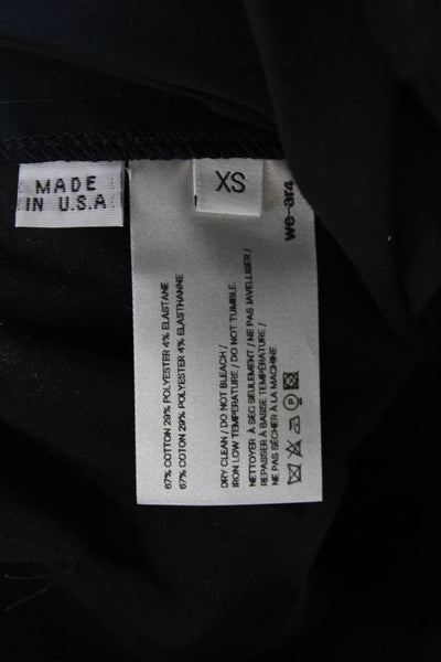 WE.AR4 Womens Hook Closure Flat Front Wide Leg Trouser Navy Blue Size XS