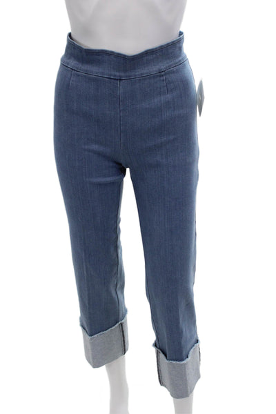Avenue Montaigne Womens Cotton Stretch Mid-Rise Light Wash Jeggings Blue Size 2