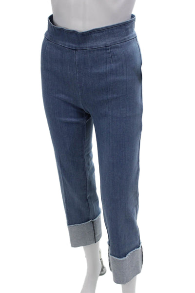 Avenue Montaigne Womens Cotton Stretch Mid-Rise Light Wash Jeggings Blue Size 2