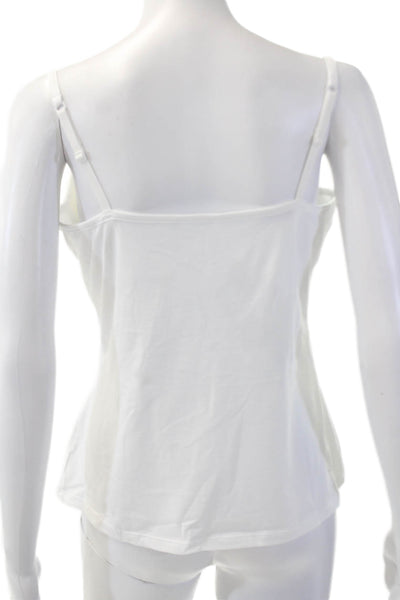Panache Womens Cotton Adjustable Underwired Camisole Bra Vest White Size 42D
