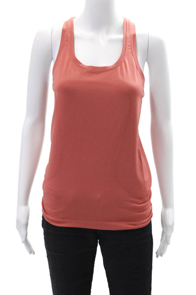 Lululemon Womens Stretch Scoop Neck Racerback Activewear Tank Top Orange Size 6