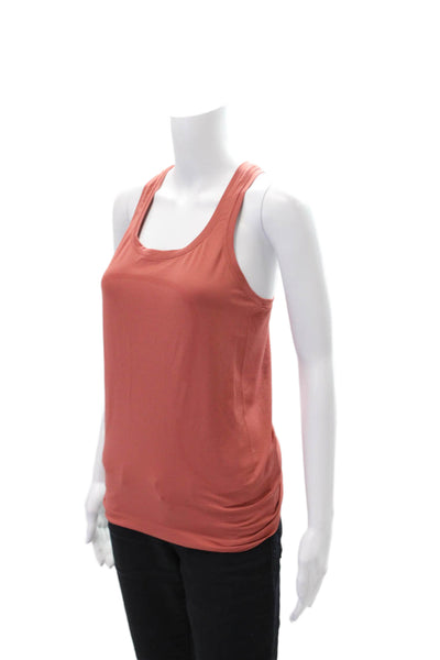 Lululemon Womens Stretch Scoop Neck Racerback Activewear Tank Top Orange Size 6
