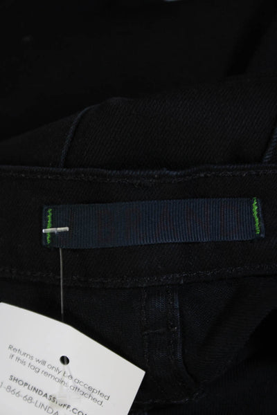 J Brand Womens Zipper Fly High Rise Straight Leg Jeans Black Denim Size 30