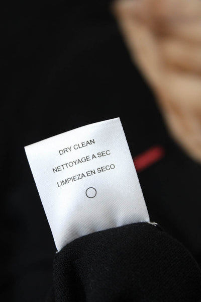 Philanthropy Womens Long Sleeve Front Zip Mock Neck Sweater Black Cotton Medium