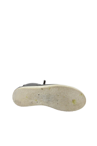 Gianvito Rossi Mens Leather Textured Lined Lace Up Zip High Top Sneakers Gray Si