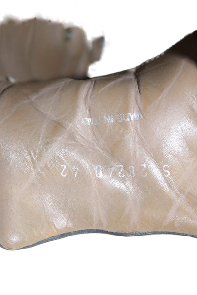 Gianvito Rossi Mens Leather Textured Lined Lace Up Zip High Top Sneakers Gray Si