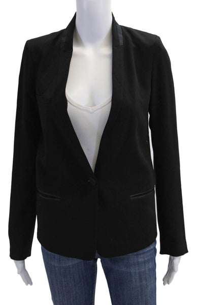 Isabel Marant Womens Single Button V Neck Blazer Jacket Black Size FR 36