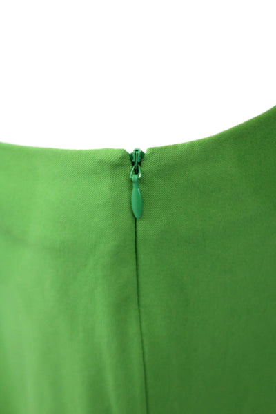 Piazza Sempione Womens Textured Pleated Straight Leg Pants Green Size EUR 54