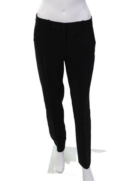 Michael Kors Womens Cotton Buttoned Pocket Ankle Dress Pants Black Size 4