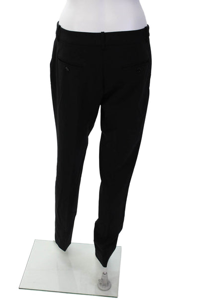 Michael Kors Womens Cotton Buttoned Pocket Ankle Dress Pants Black Size 4