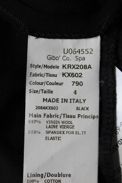 Michael Kors Womens Cotton Buttoned Pocket Ankle Dress Pants Black Size 4