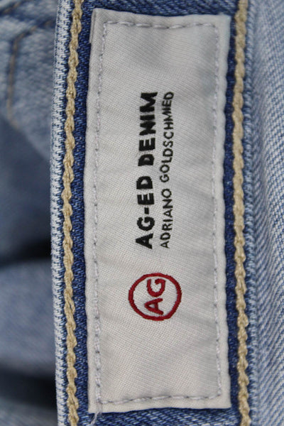 AG-ED Denim Womens Cotton Skinny Leg Light Wash Ankle Jeans Blue Size 27