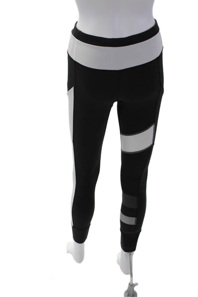 Lululemon Womens Color Block High Rise Pants Leggings Black White Size 4