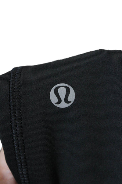 Lululemon Womens Color Block High Rise Pants Leggings Black White Size 4