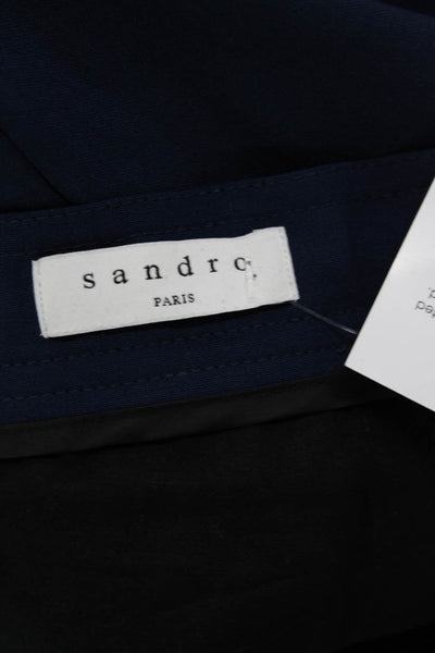 Sandro Men's Drawstring Waist Flat Front Straight Leg Pants Navy Blue Size 40